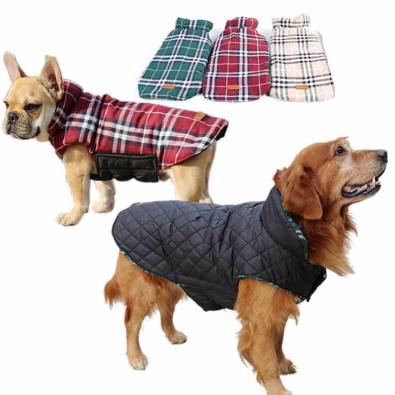 abrigos reversibles con y sin mangas para perros