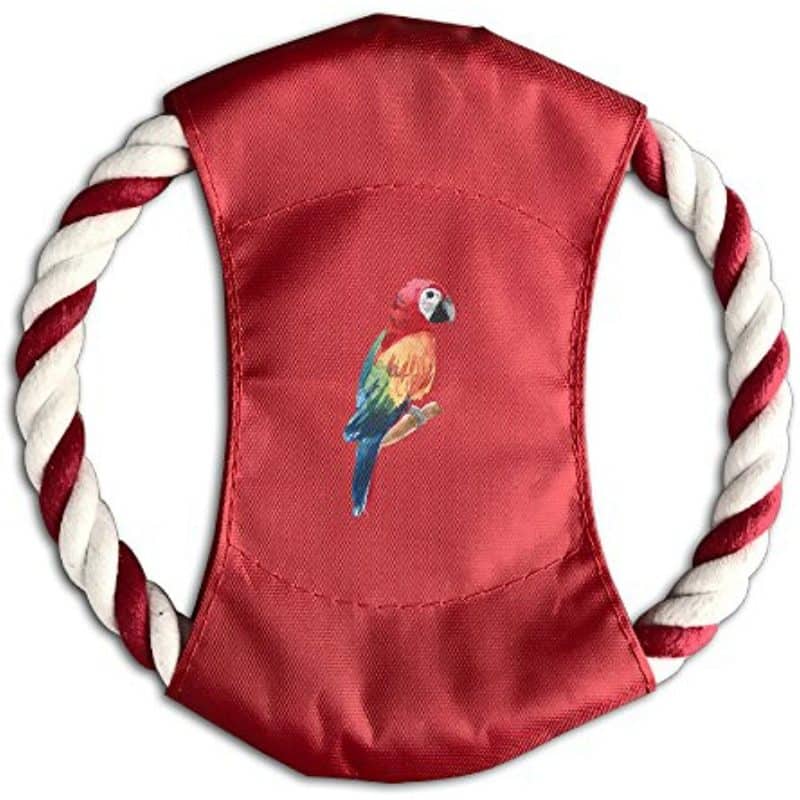 disco de vuelo con cuerdas para perros